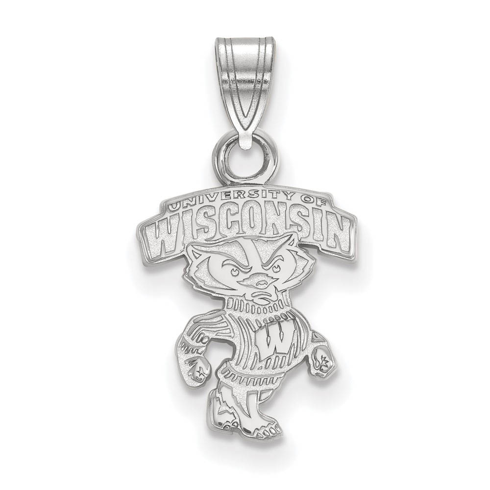 Sterling Silver U. of Wisconsin Logo Pendant