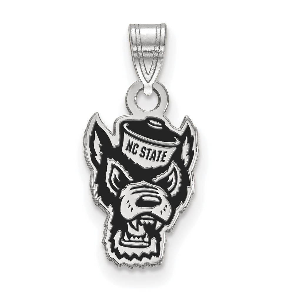 Sterling Silver North Carolina State Enamel Logo Pendant