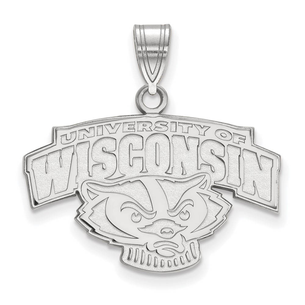 Sterling Silver U. of Wisconsin Mascot Logo Pendant