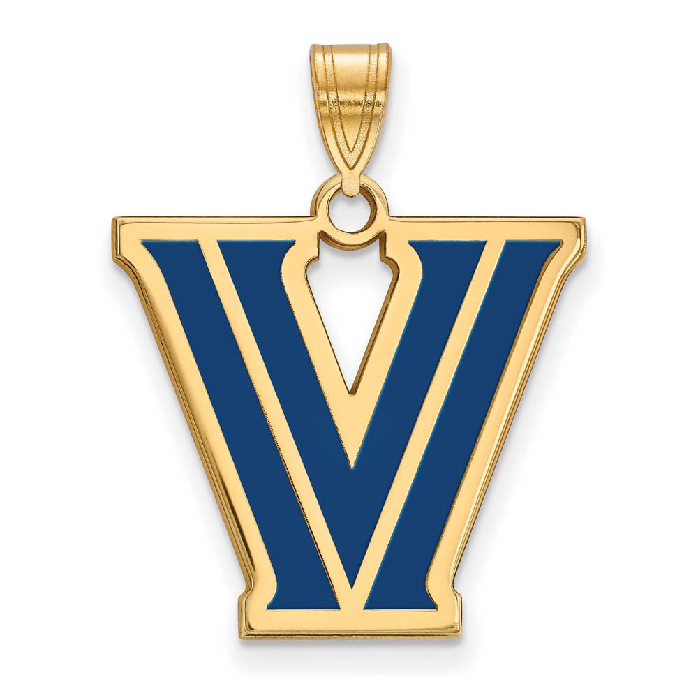 14k Gold Plated Silver Villanova Univ. Logo Enamel Pendant