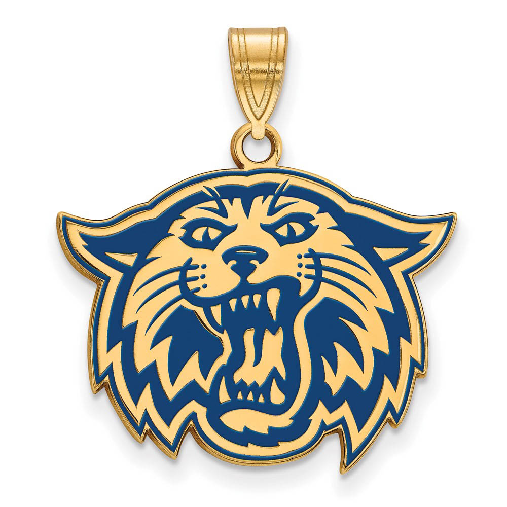 14k Gold Plated Silver Villanova U. Enamel Mascot Pendant