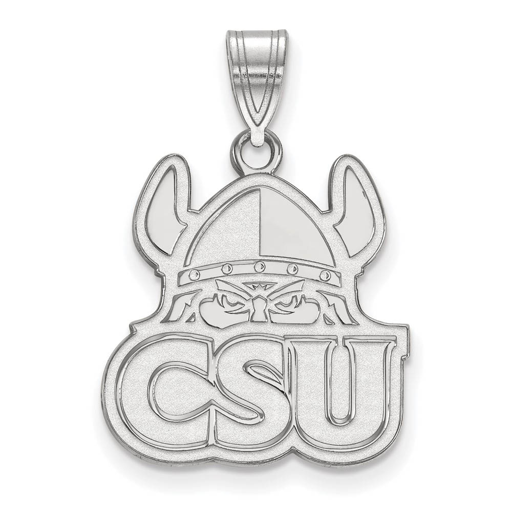 10k White Gold Cleveland State Pendant