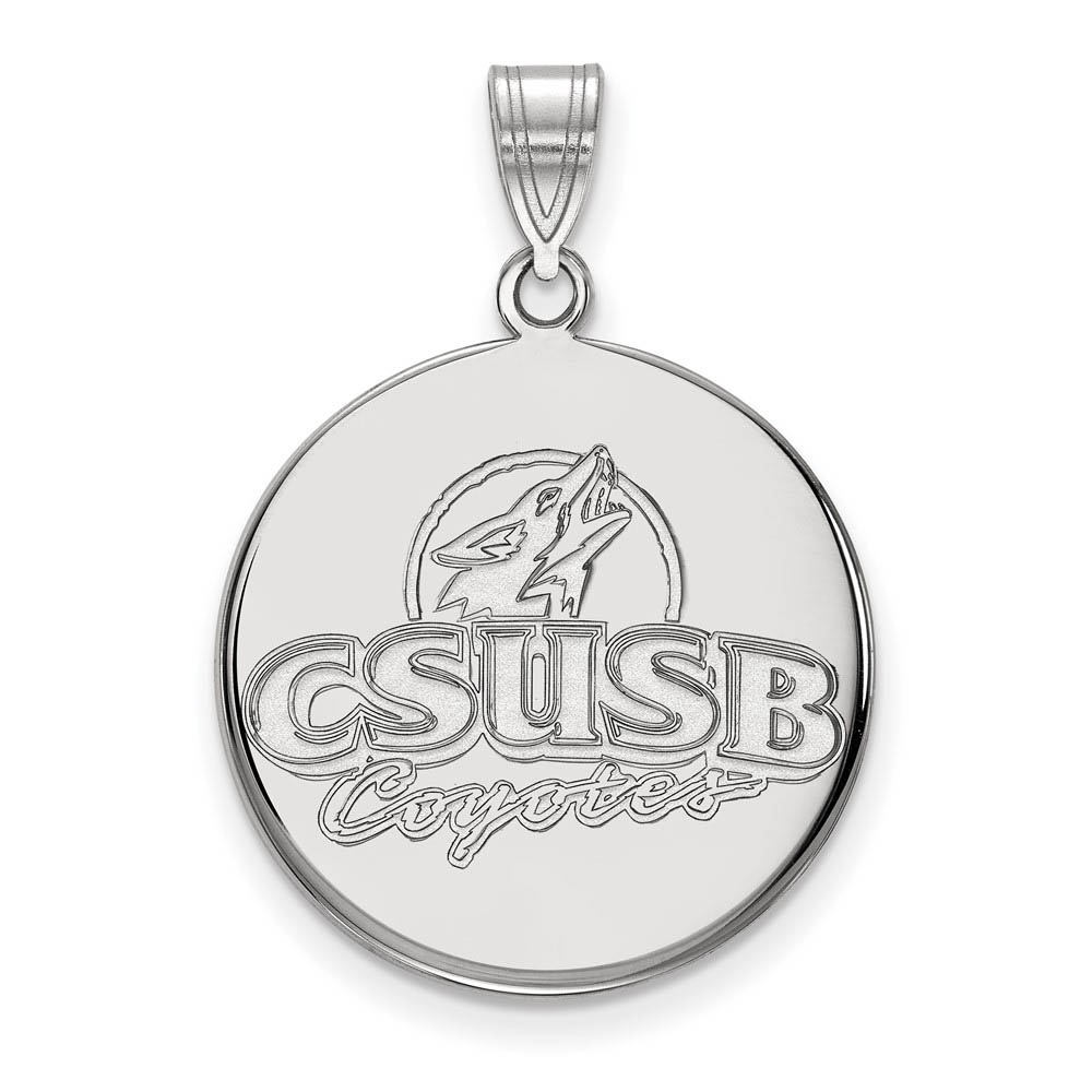 10k White Gold California State San Bernardino Pendant