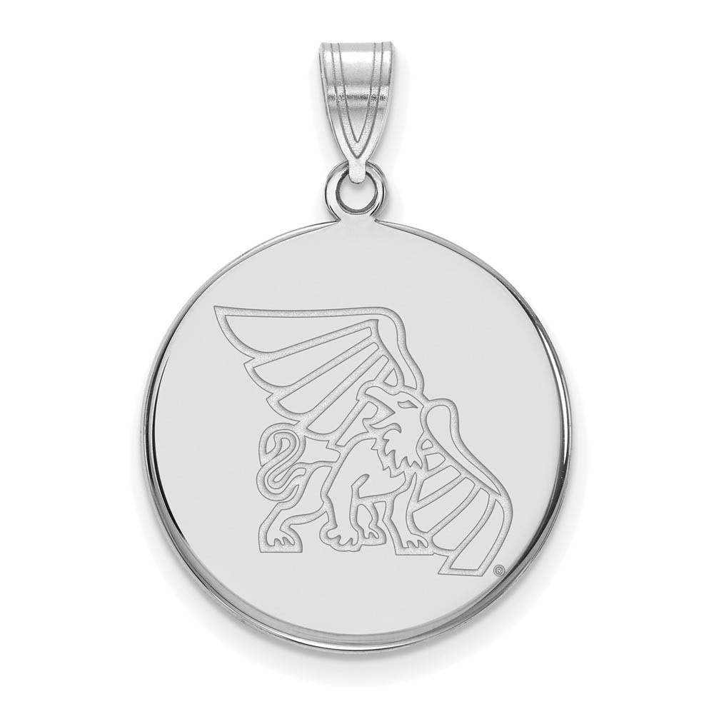 10k White Gold Missouri Western State Disc Pendant