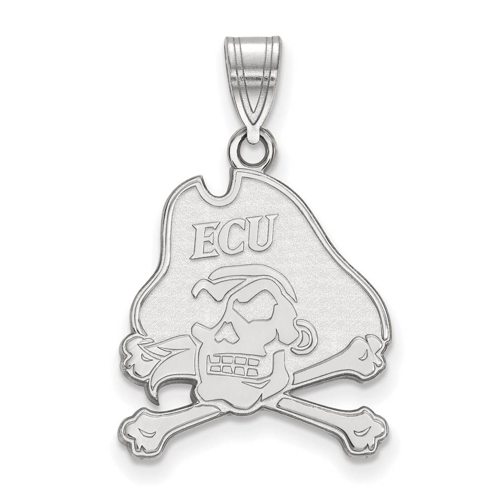 10k White Gold East Carolina U Mascot Pendant