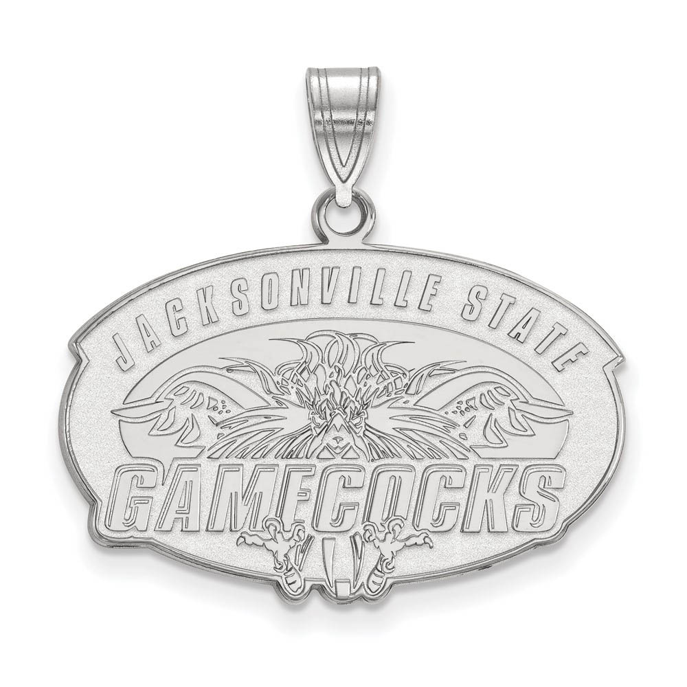 10k White Gold Jacksonville State Pendant