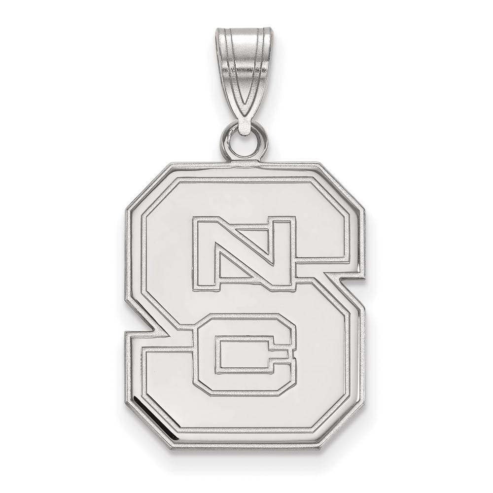 10k White Gold North Carolina State 'NCS' Pendant