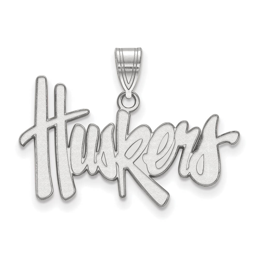 10k White Gold U. of Nebraska 'Huskers' Pendant