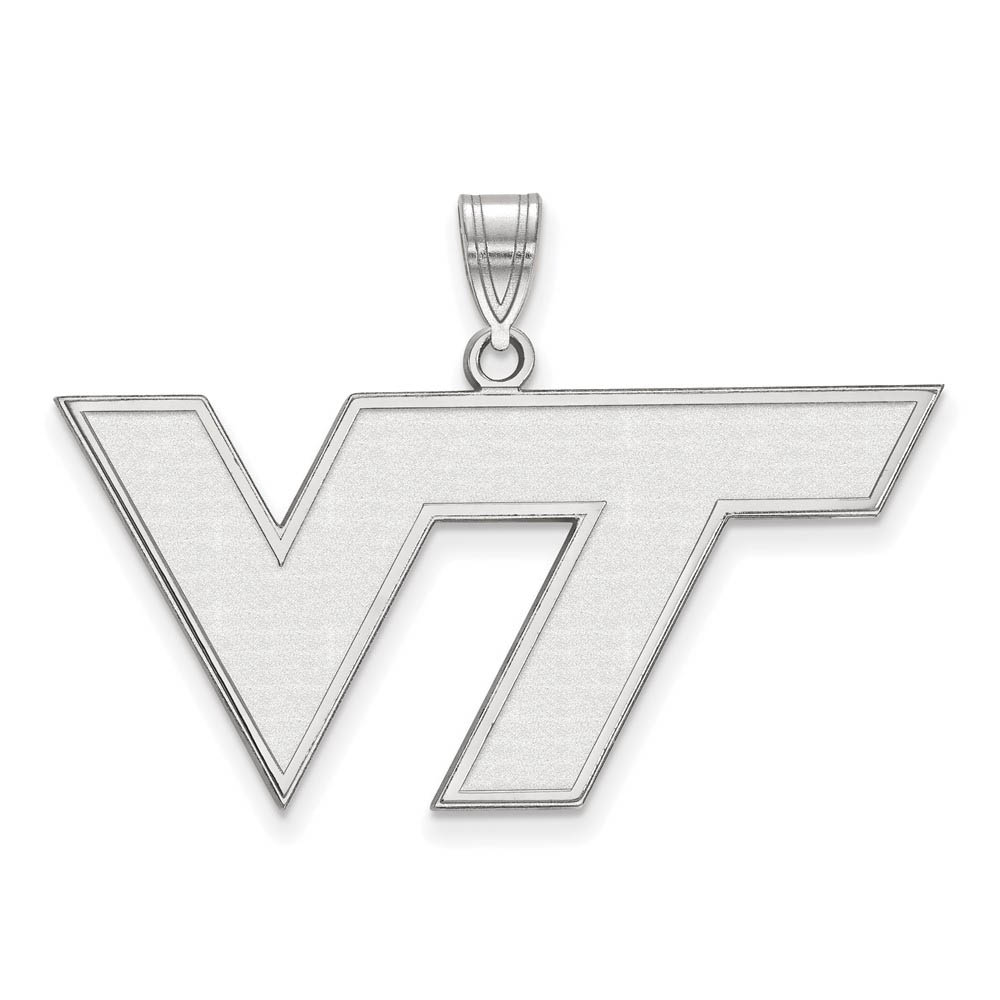 10k White Gold Virginia Tech Logo Pendant