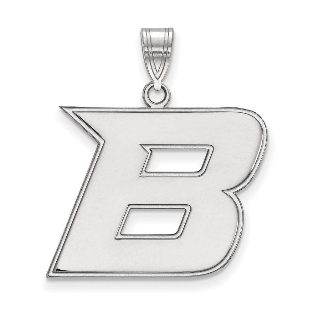 10k White Gold Boise State Pendant