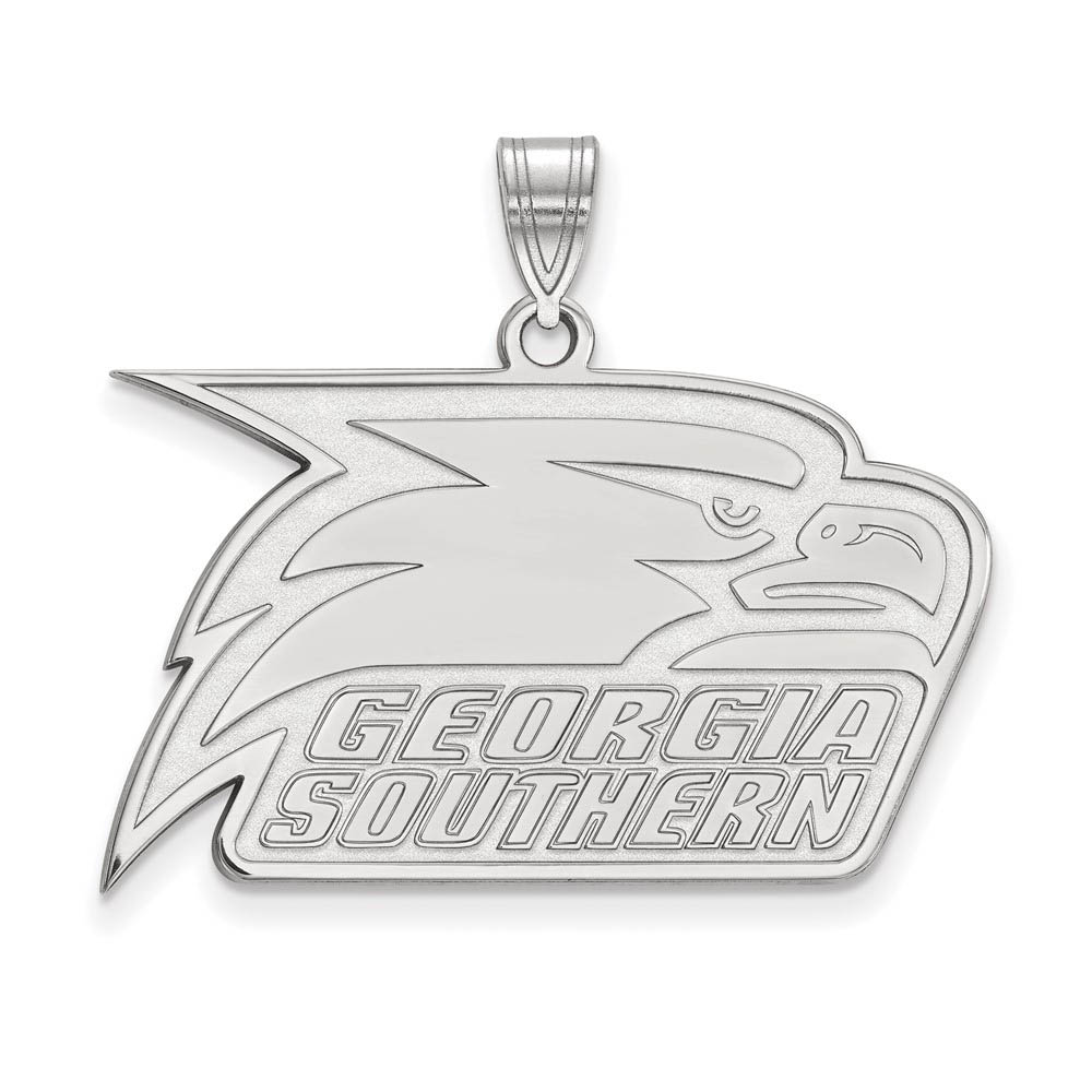 10k White Gold Georgia Southern U Logo Pendant