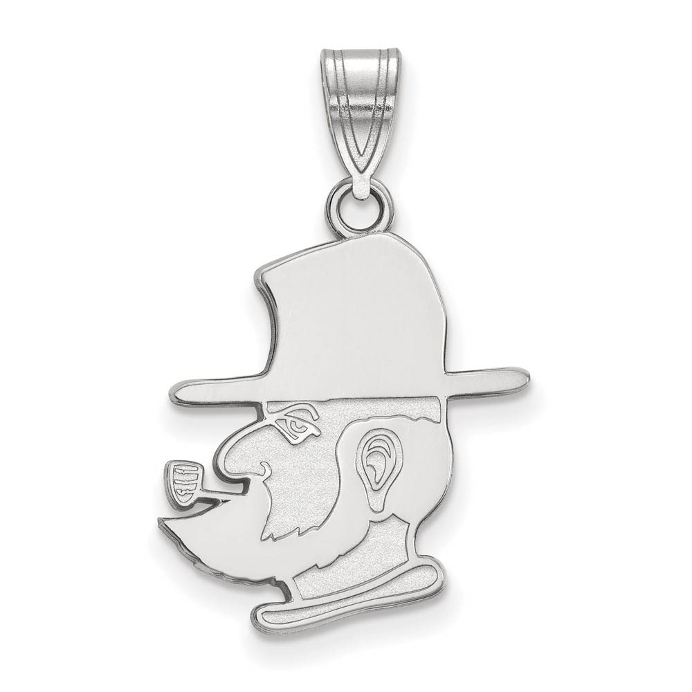10k White Gold Appalachian State Mascot Pendant