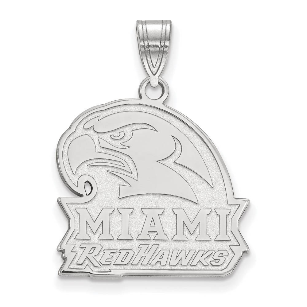 10k White Gold Miami U Pendant