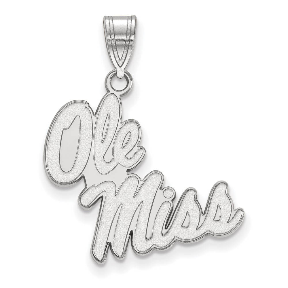 10k White Gold U. of Mississippi 'Ole Miss' Pendant