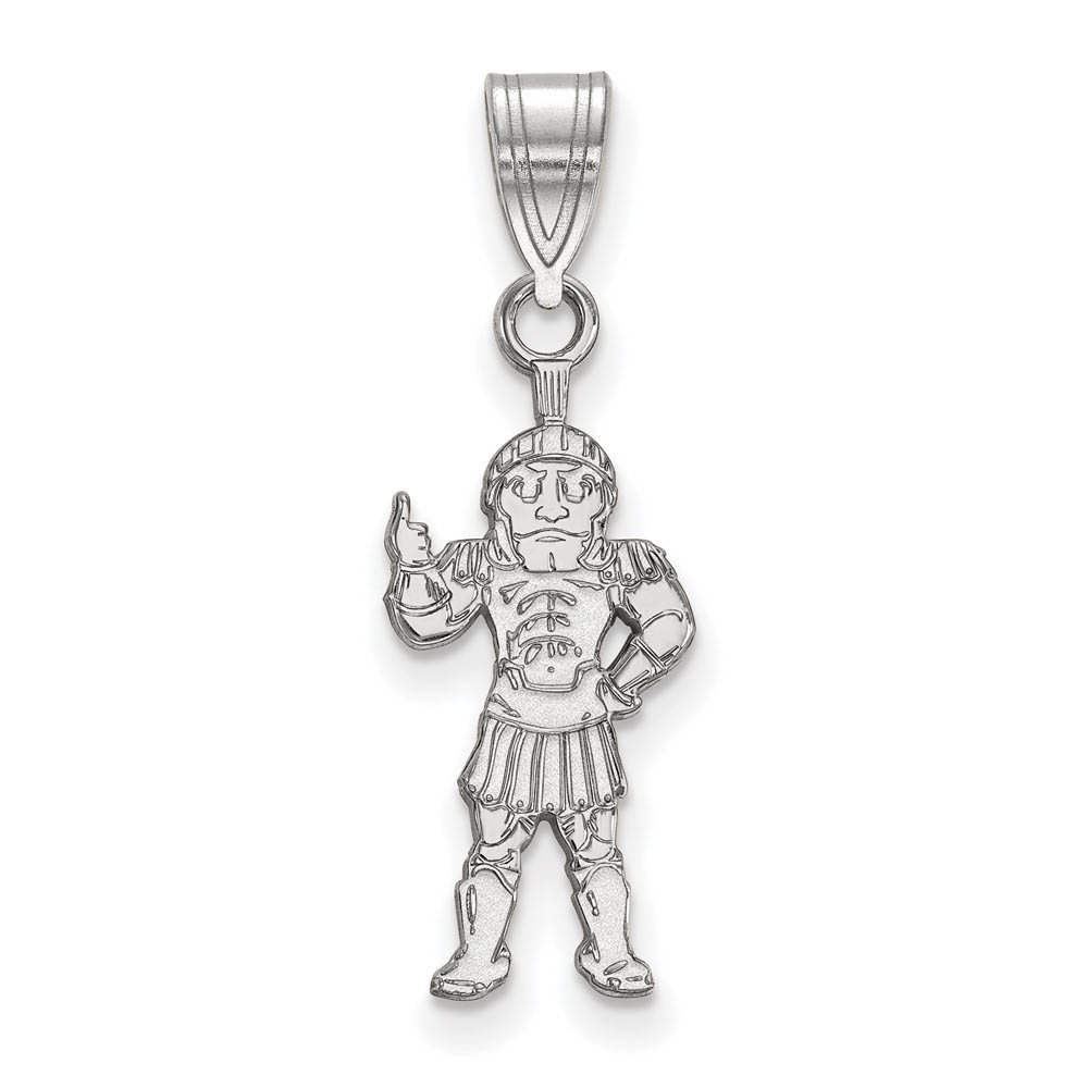 10k White Gold Michigan State Spartans Pendant