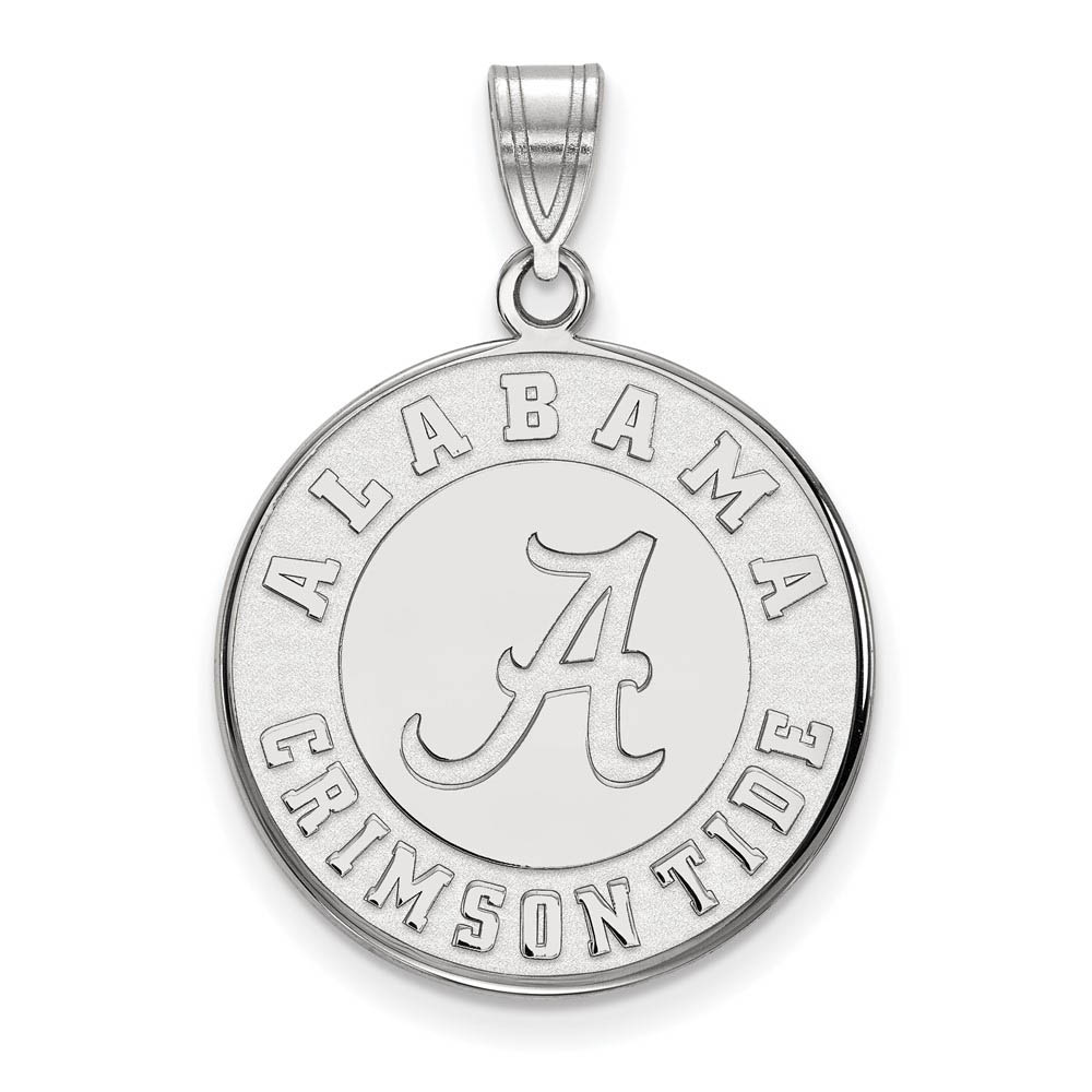 10k White Gold U. of Alabama Disc Logo Pendant