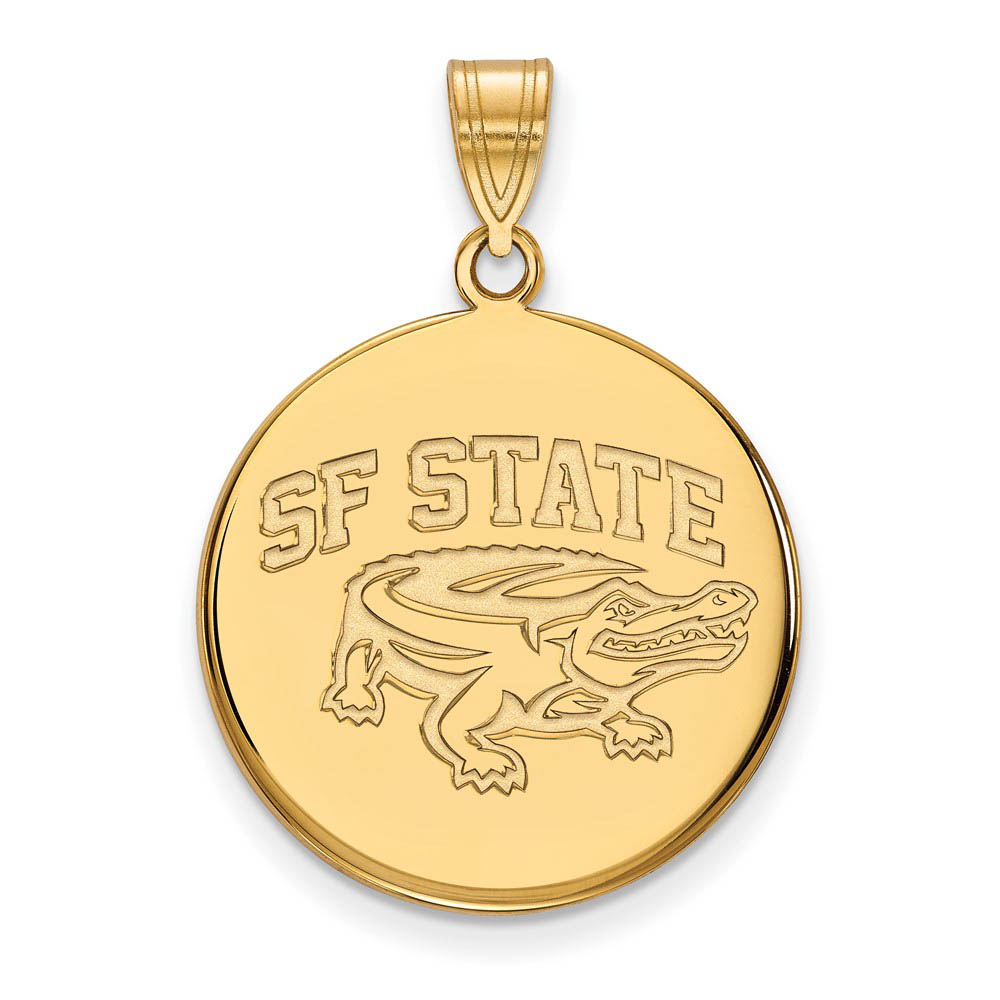 10k Yellow Gold San Francisco State Disc Pendant