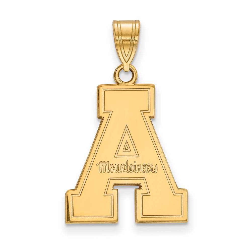 10k Yellow Gold Appalachian State 'A' Pendant