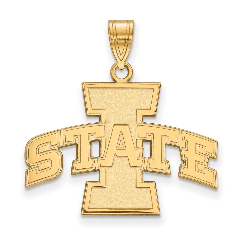 10k Yellow Gold Iowa State 'I STATE' Pendant