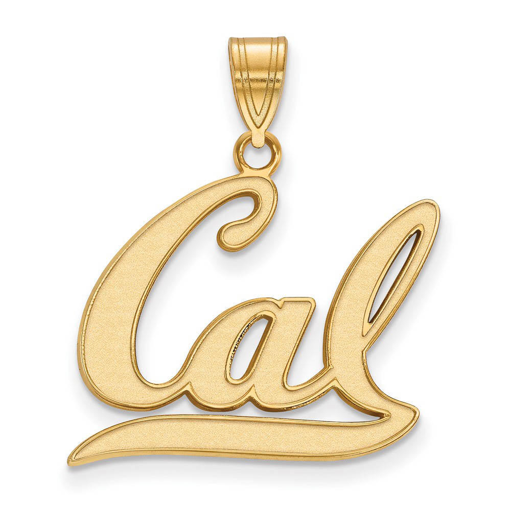 10k Yellow Gold California Berkeley Script 'Cal' Pendant