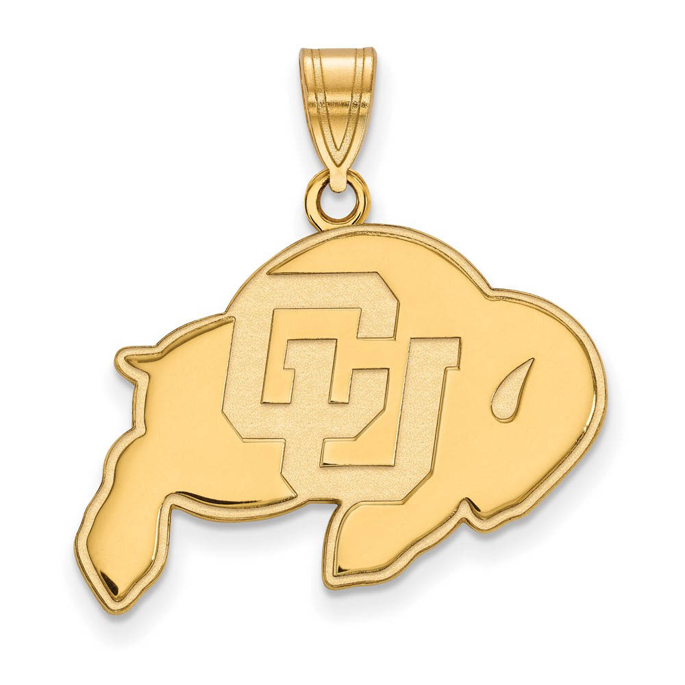 10k Yellow Gold U of Colorado 'CU' Mascot Pendant