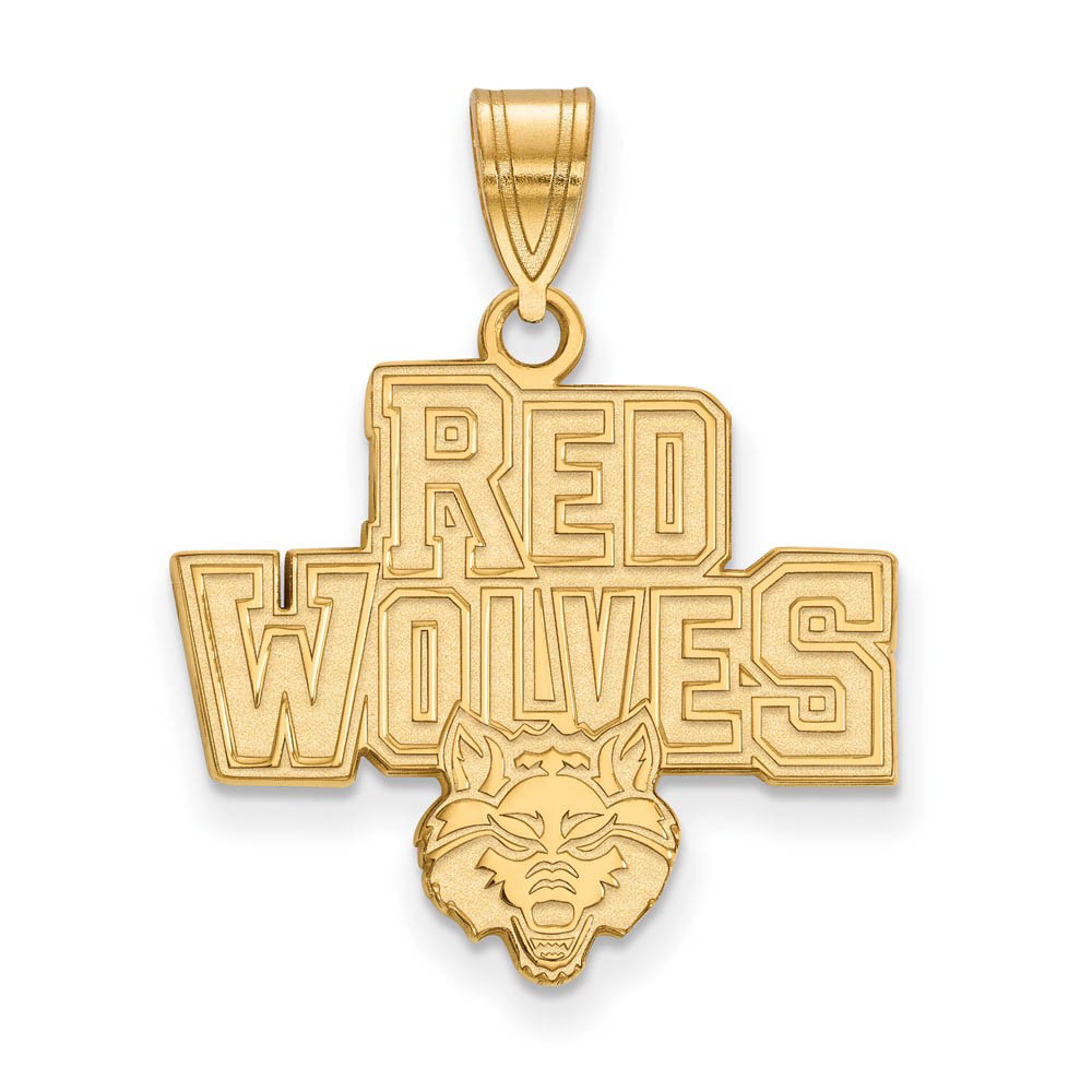 10k Yellow Gold Arkansas State Pendant