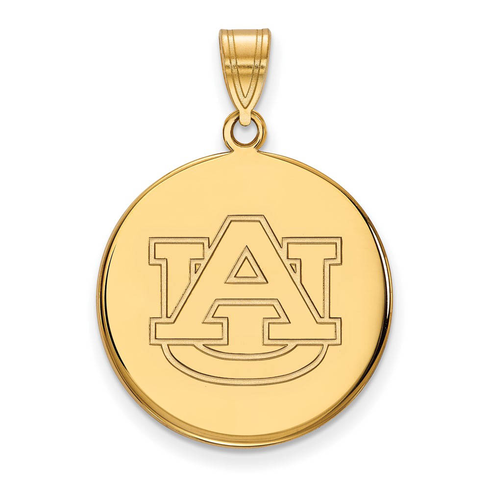 10k Yellow Gold Auburn U Disc Pendant