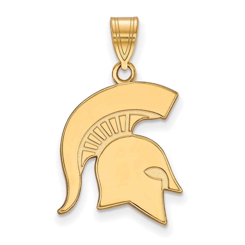 10k Yellow Gold Michigan State Logo Pendant