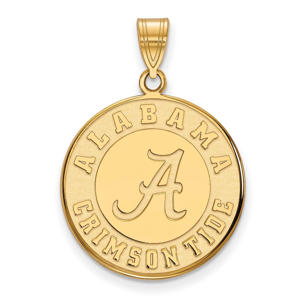 10k Yellow Gold U. of Alabama Disc Pendant