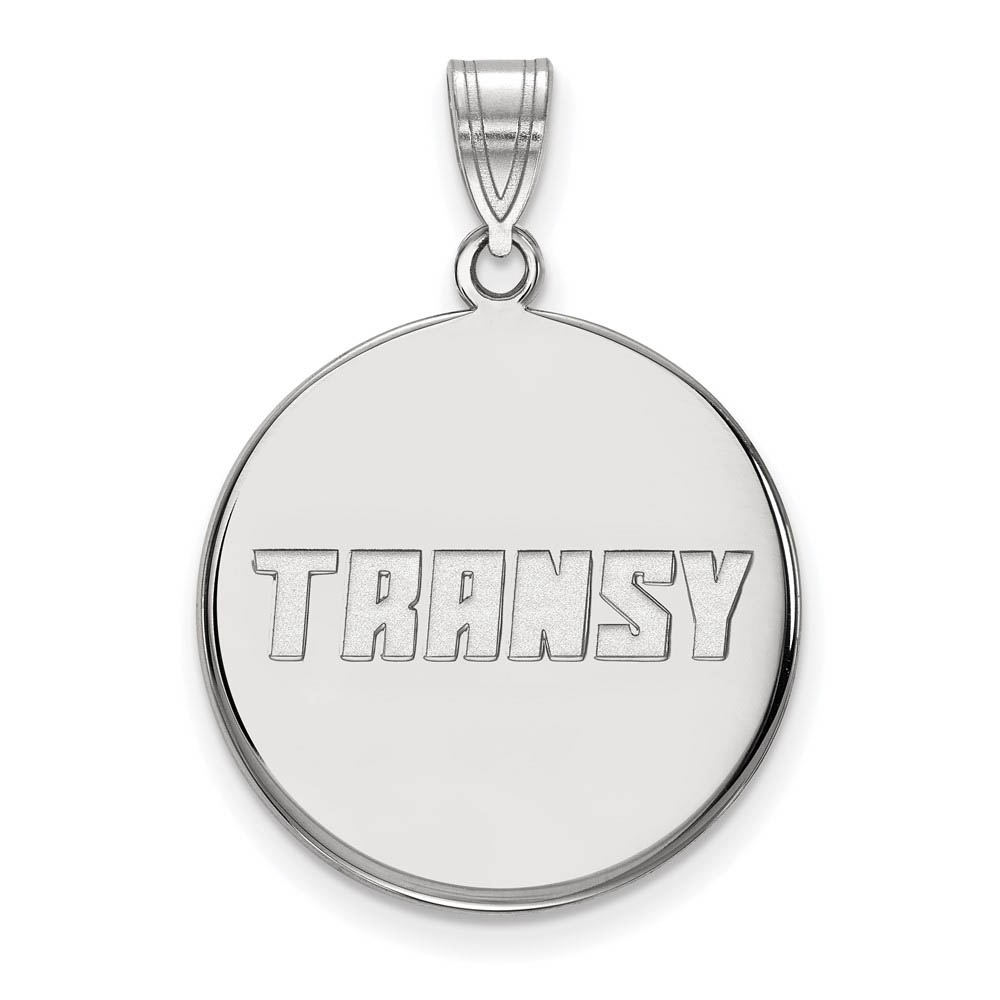 14k White Gold Transylvania U. Disc Pendant
