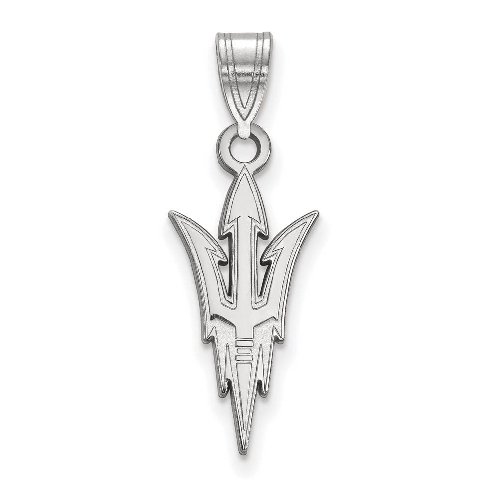 14k White Gold Arizona State Logo Pendant