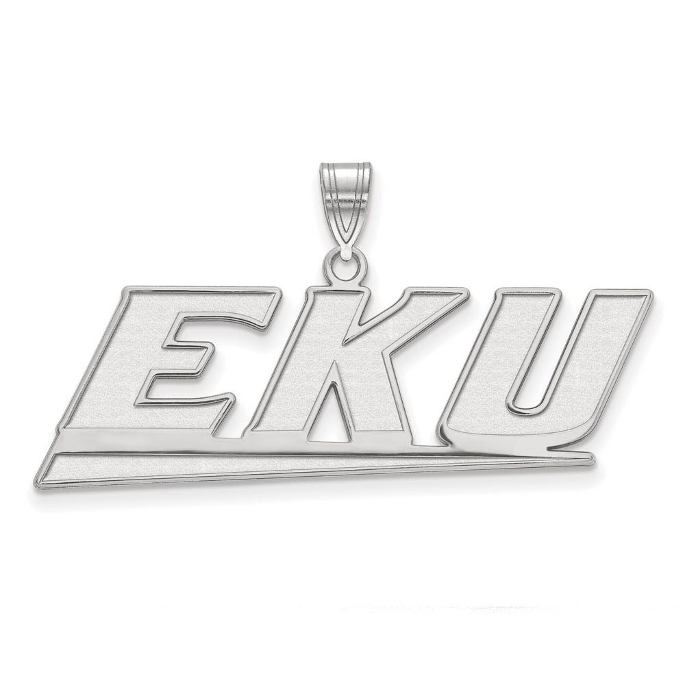 14k White Gold Eastern Kentucky U Mascot Pendant