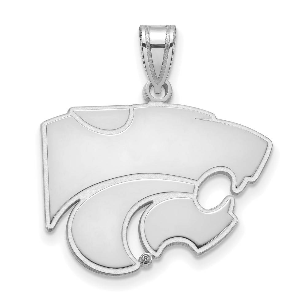 14k White Gold Kansas State Pendant