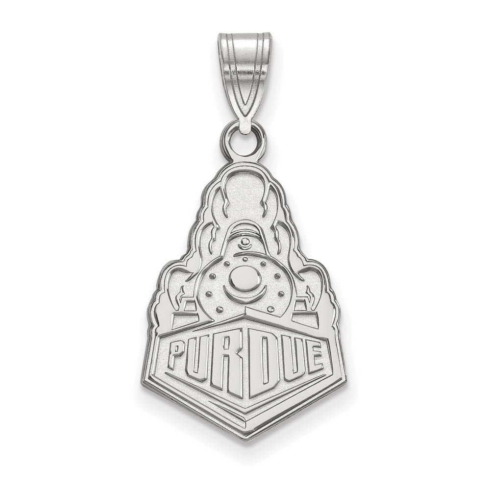 14k White Gold Purdue Logo Pendant