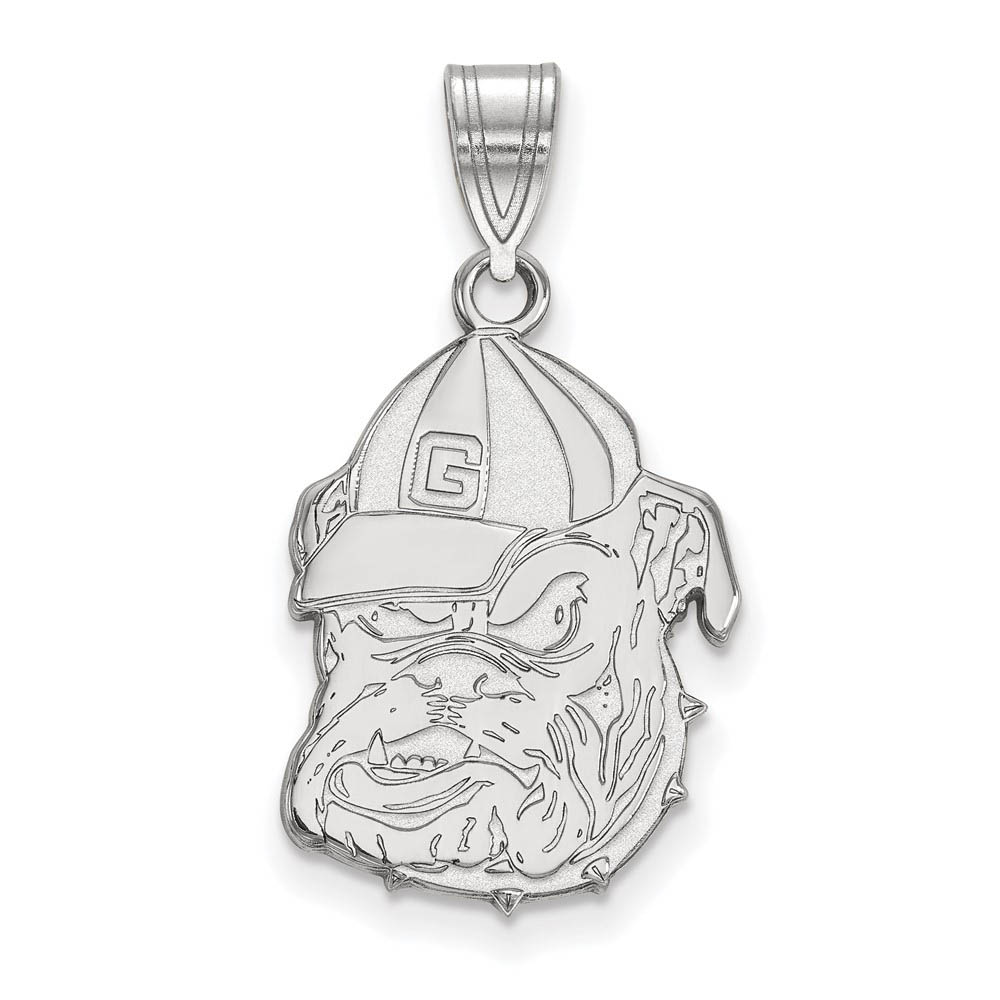 14k White Gold U. of Georgia Mascot Pendant