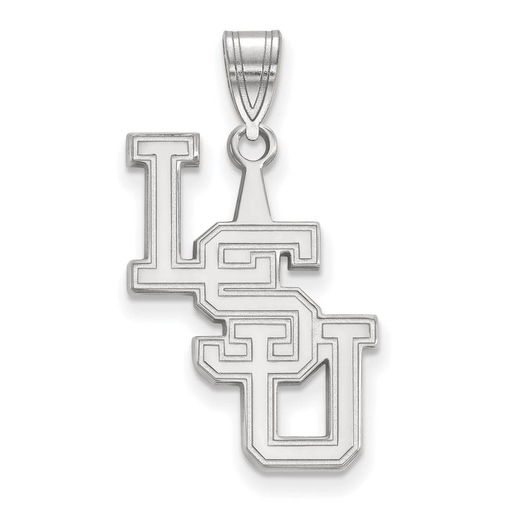 14k White Gold Louisiana State Pendant