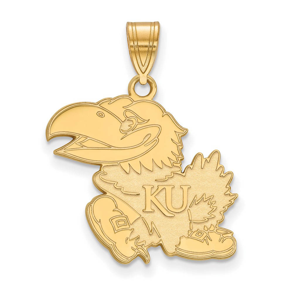 14k Yellow Gold U. of Kansas Mascot Pendant