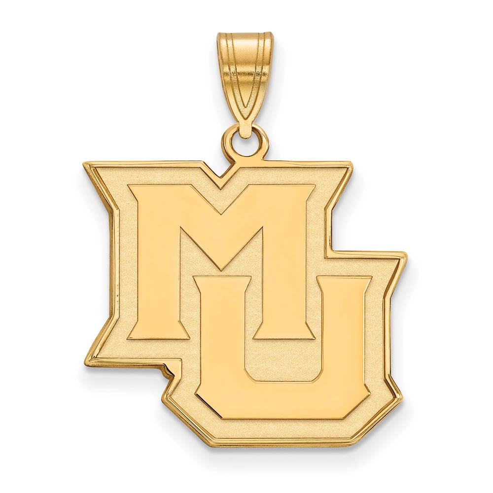 14k Yellow Gold Marquette U 'MU' Pendant