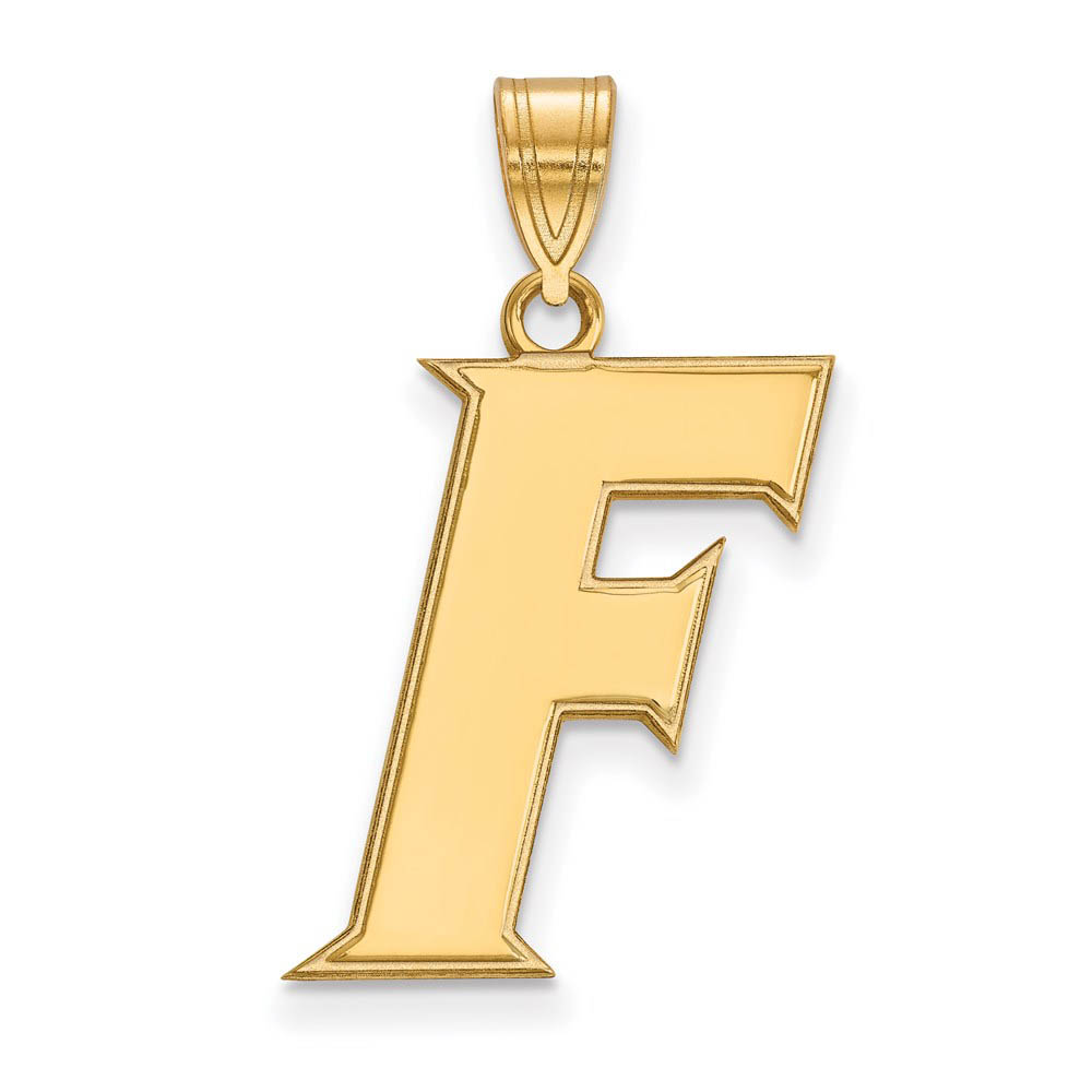 14k Yellow Gold U of Florida Initial F Pendant