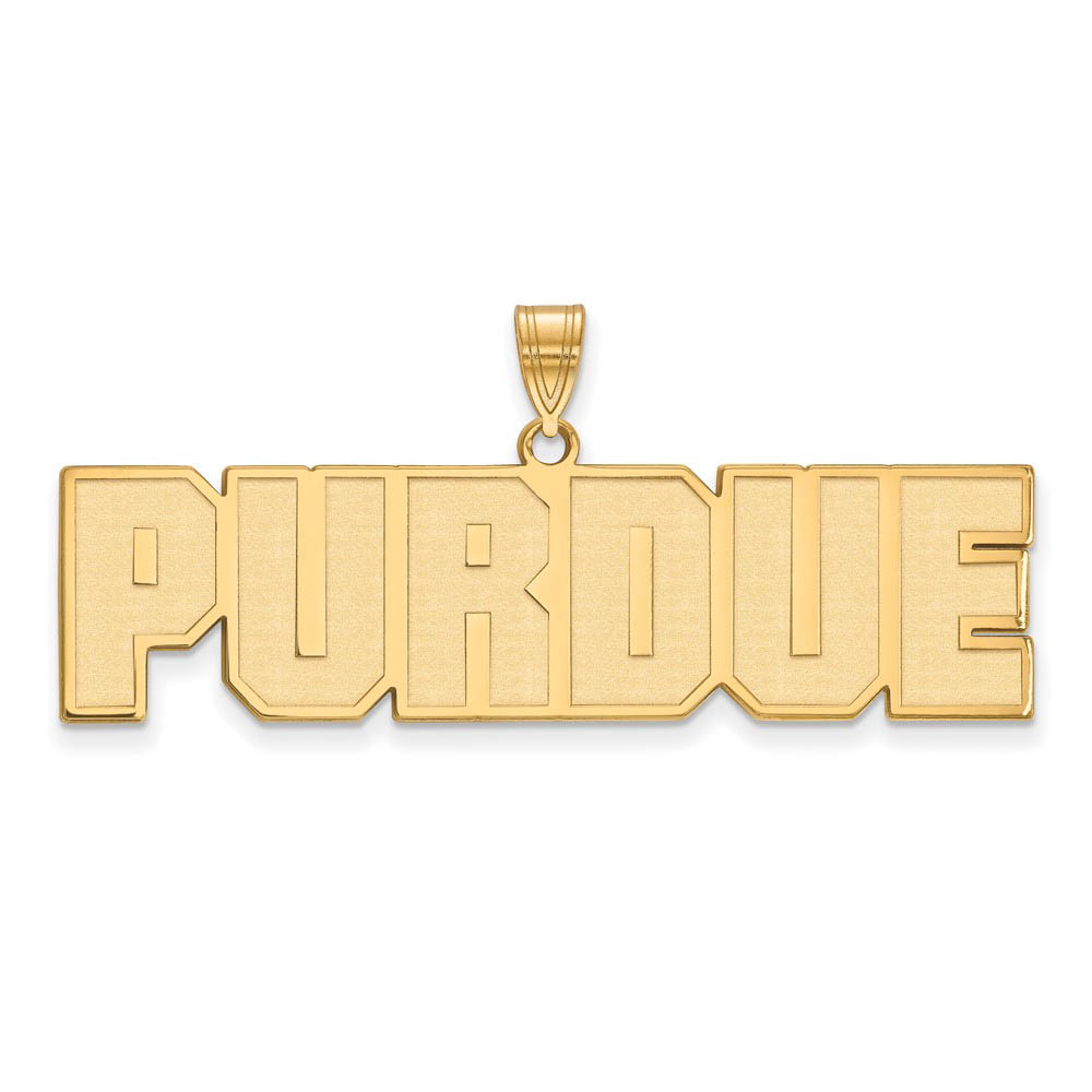 14k Yellow Gold Purdue Script Pendant