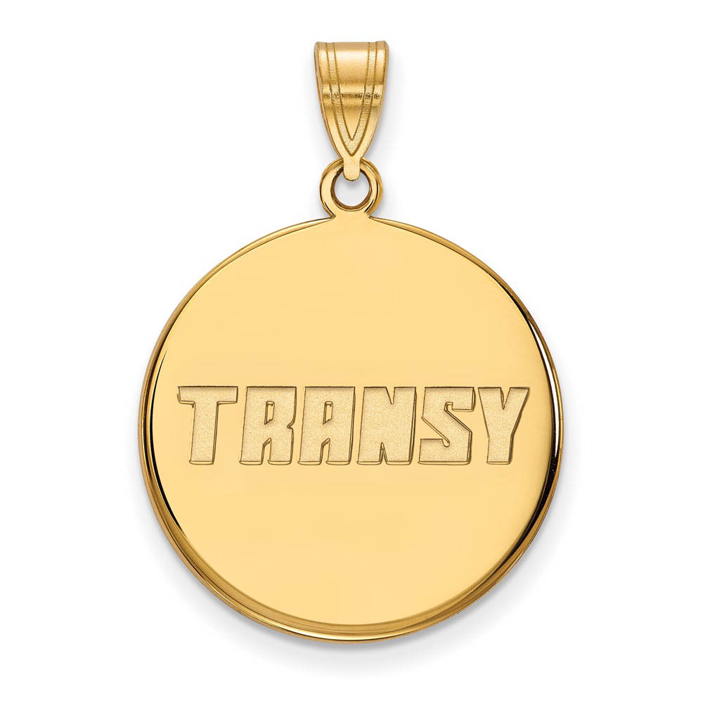 14k Gold Plated Silver Transylvania U. Disc Pendant