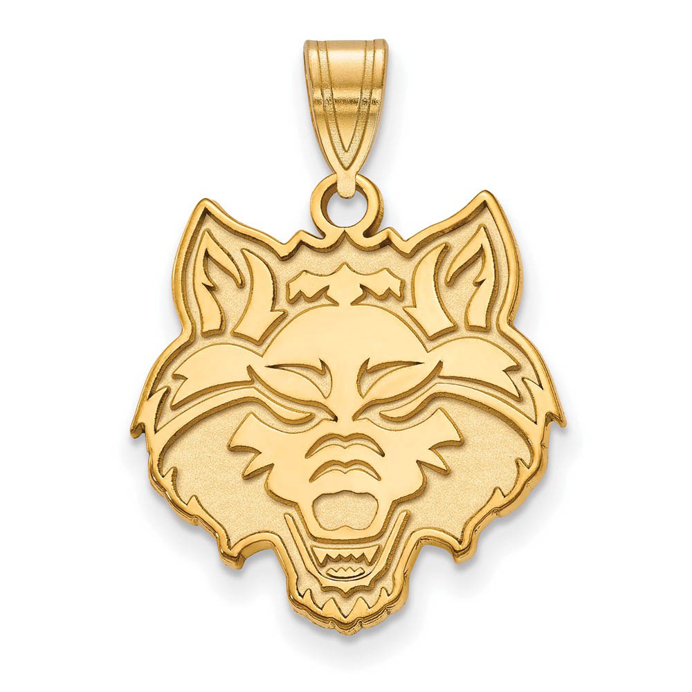 14k Gold Plated Silver Arkansas State Univ. Pendant
