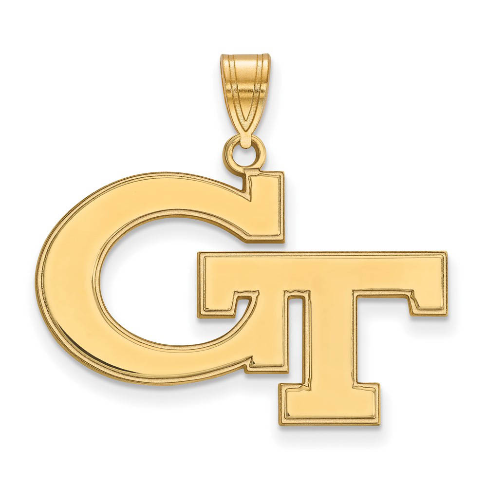 14k Gold Plated Silver Georgia Technology GT Pendant