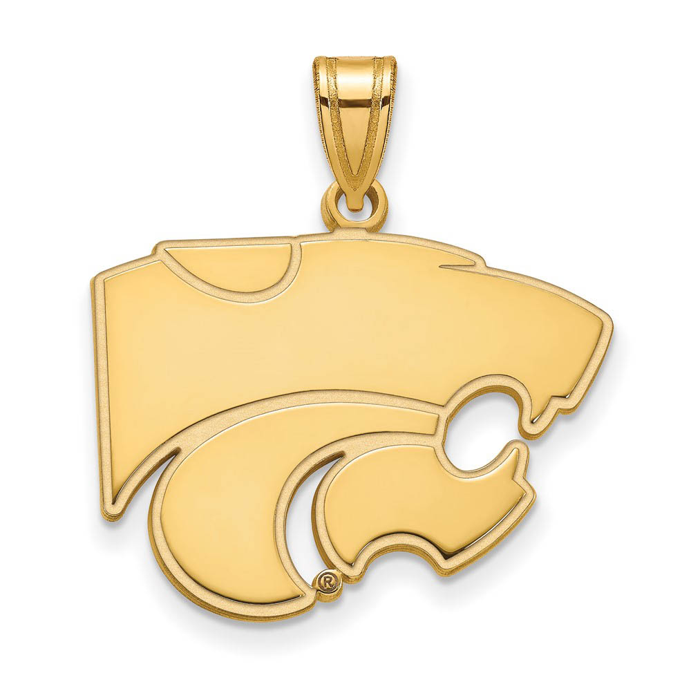 14k Gold Plated Silver Kansas State Univ. Pendant