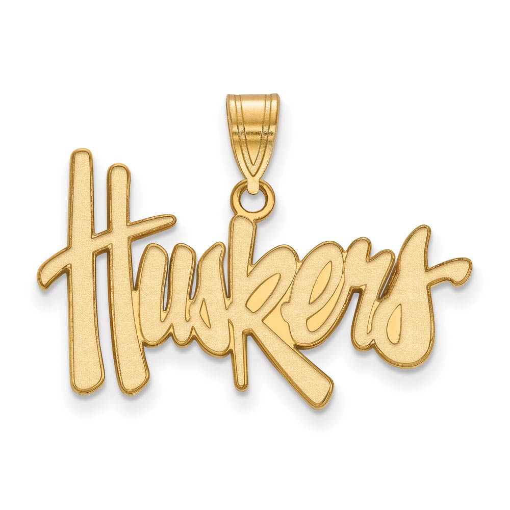 14k Gold Plated Silver Univ. of Nebraska Pendant
