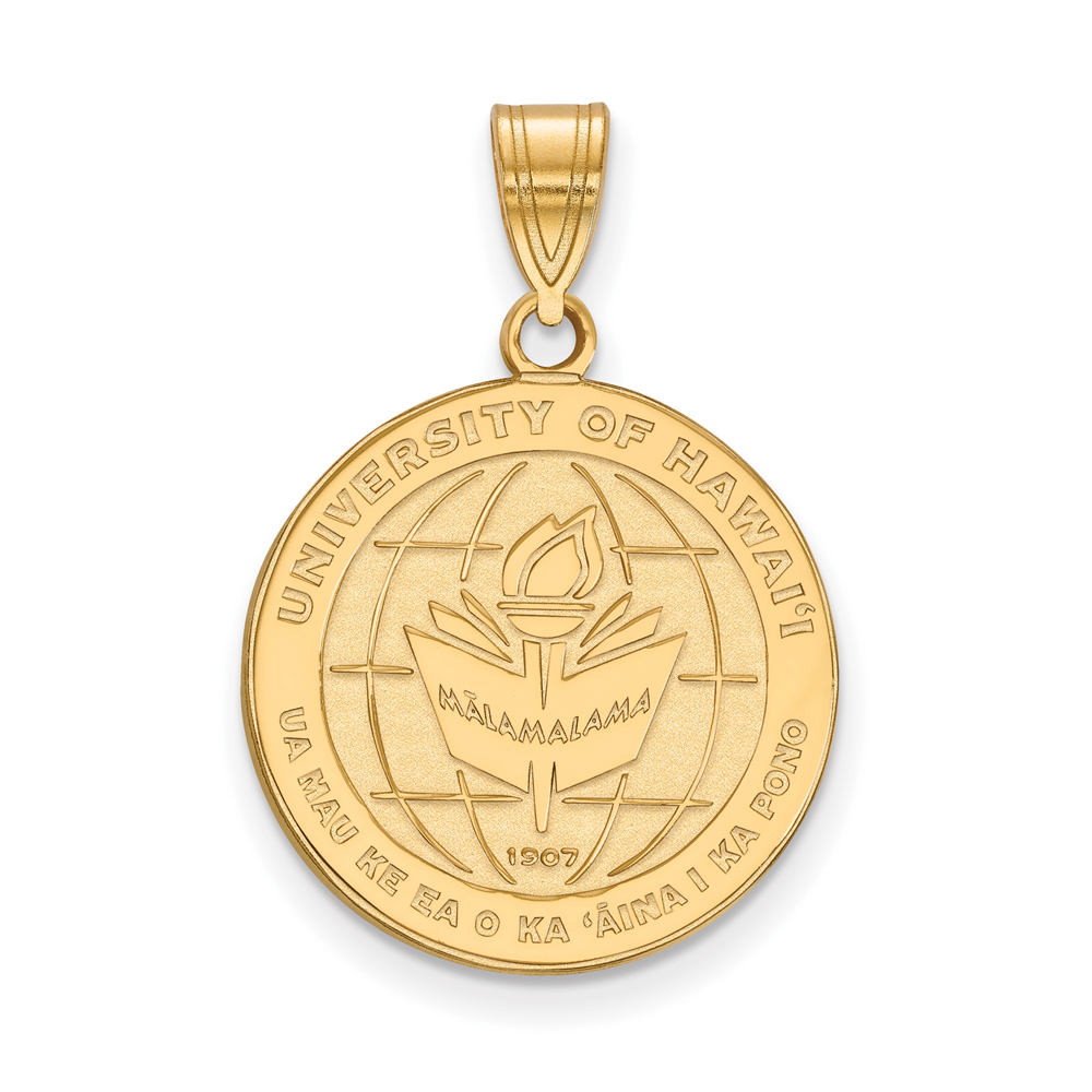 14k Gold Plated Silver The U. of Hawai'i Crest Pendant