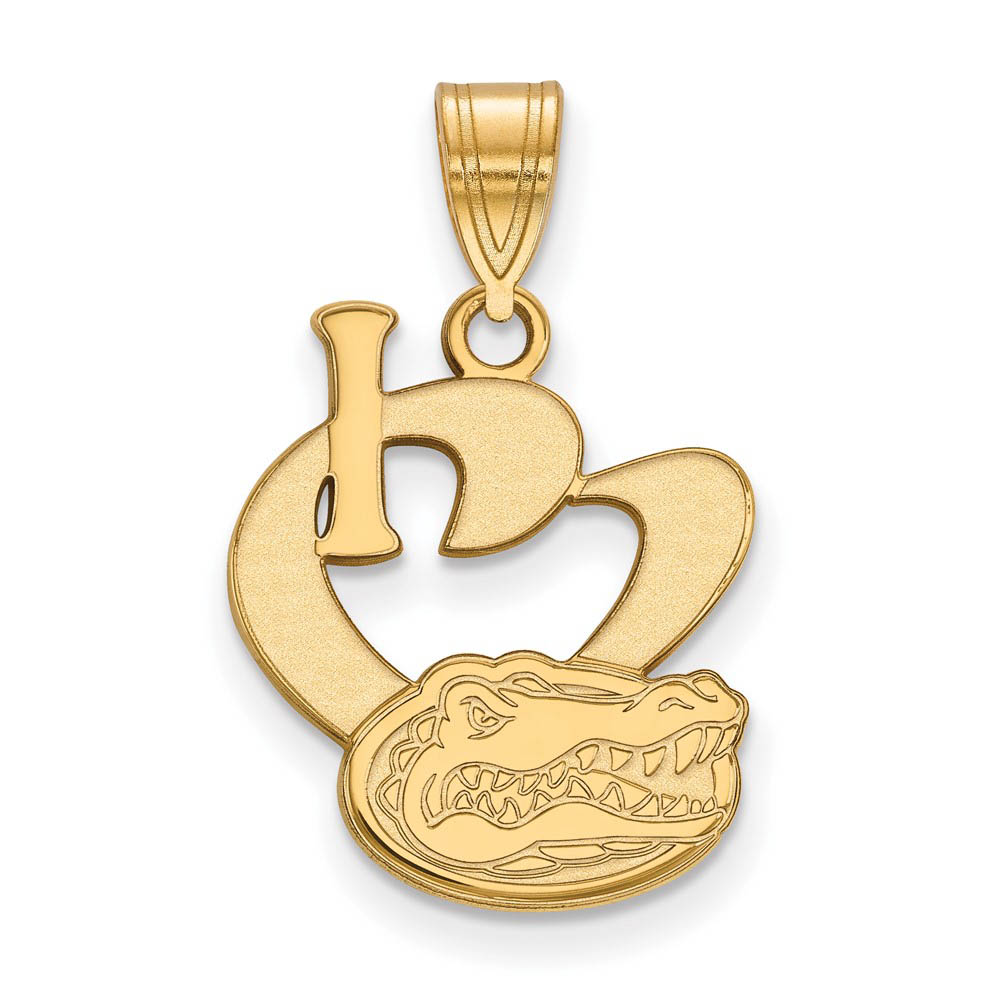 14k Gold Plated Silver U. of Florida I Love Logo Pendant