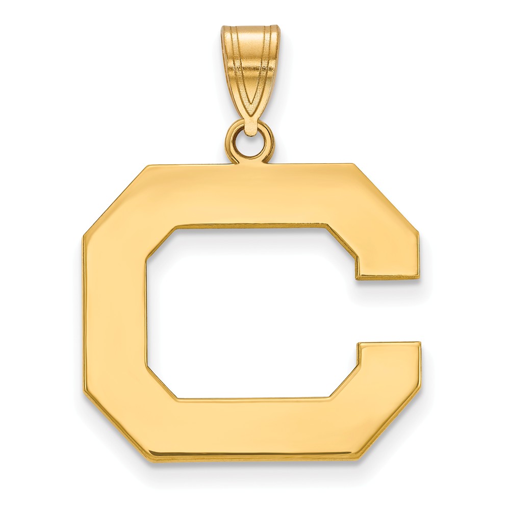14k Gold Plated Silver California Berkeley Initial C Pendant