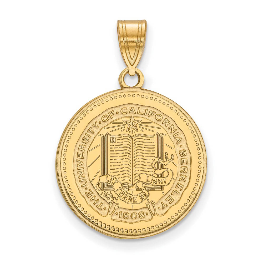 14k Gold Plated Silver California Berkeley Crest Pendant
