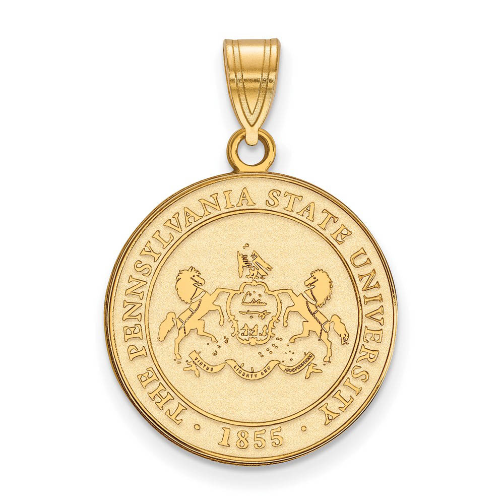 14k Gold Plated Silver Penn State Crest Pendant